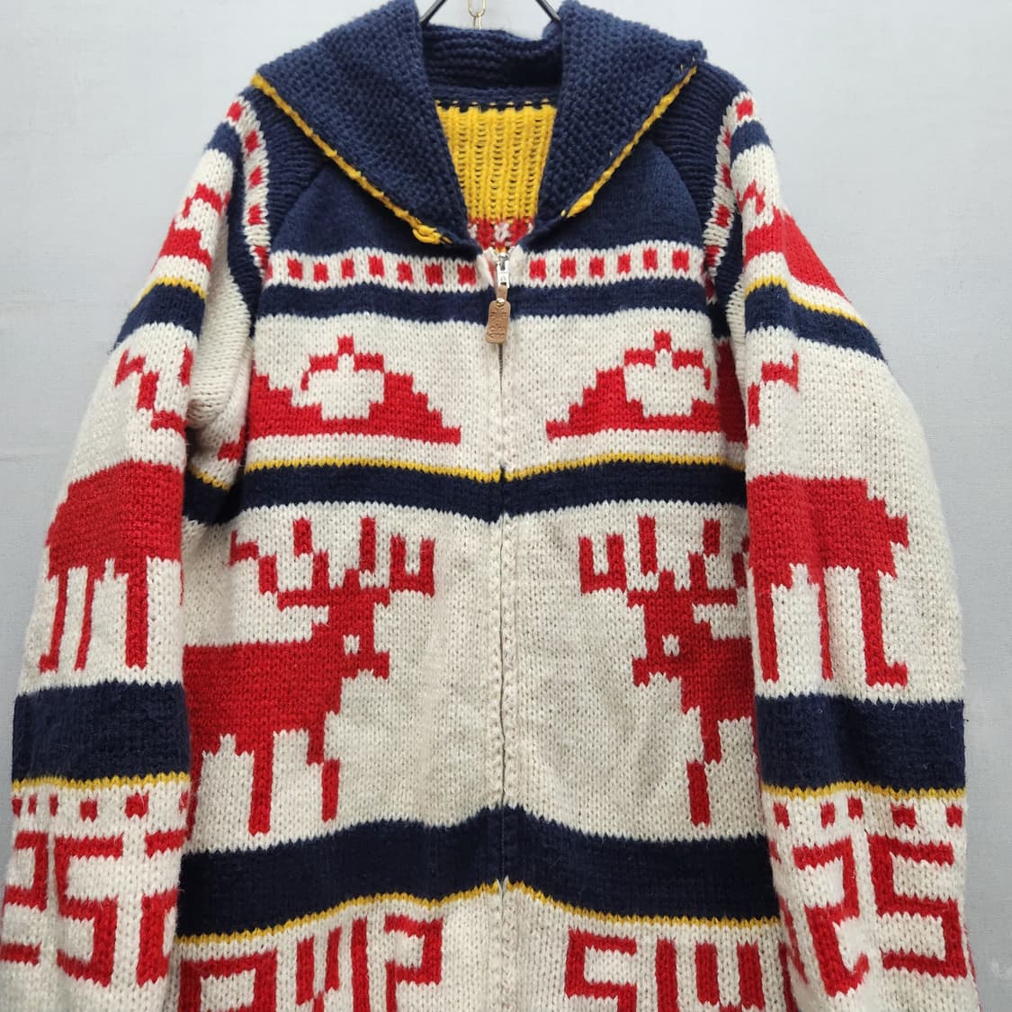 코위찬 사슴패턴 투웨이 집업 XL(남여공용) 상품이미지2