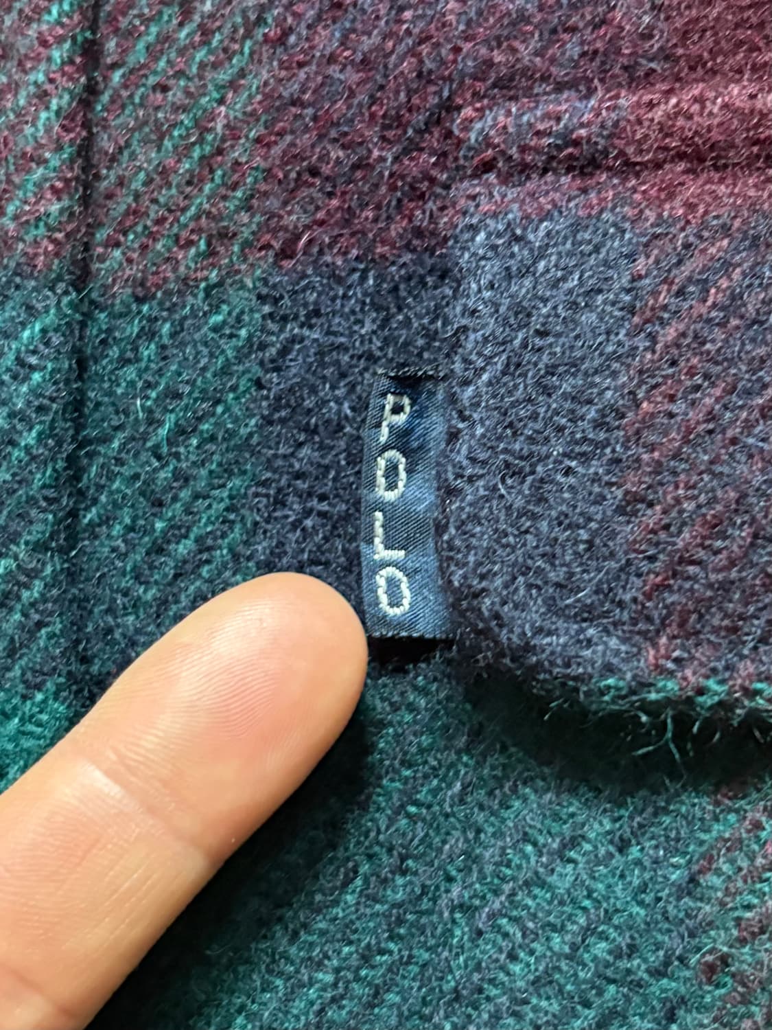 Polo 폴로랄프로렌 90‘s 울 투포켓 체크 셔츠 상품이미지5