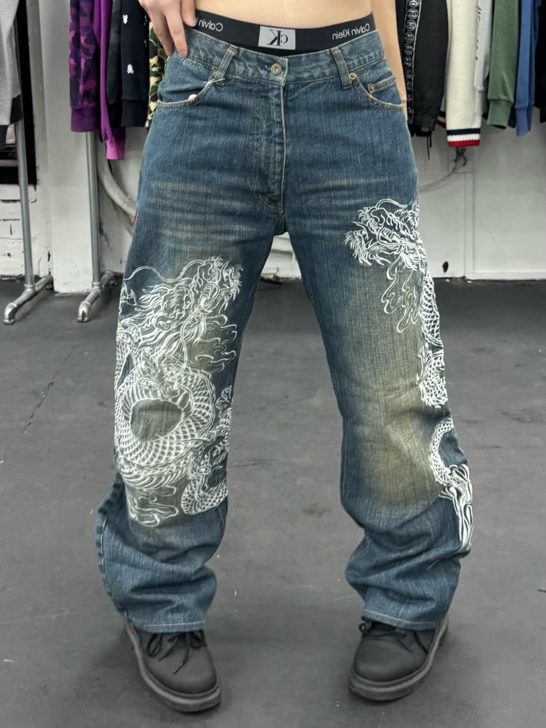 카라쿠리 타마시 오리엔탈 데님팬츠 상품이미지1