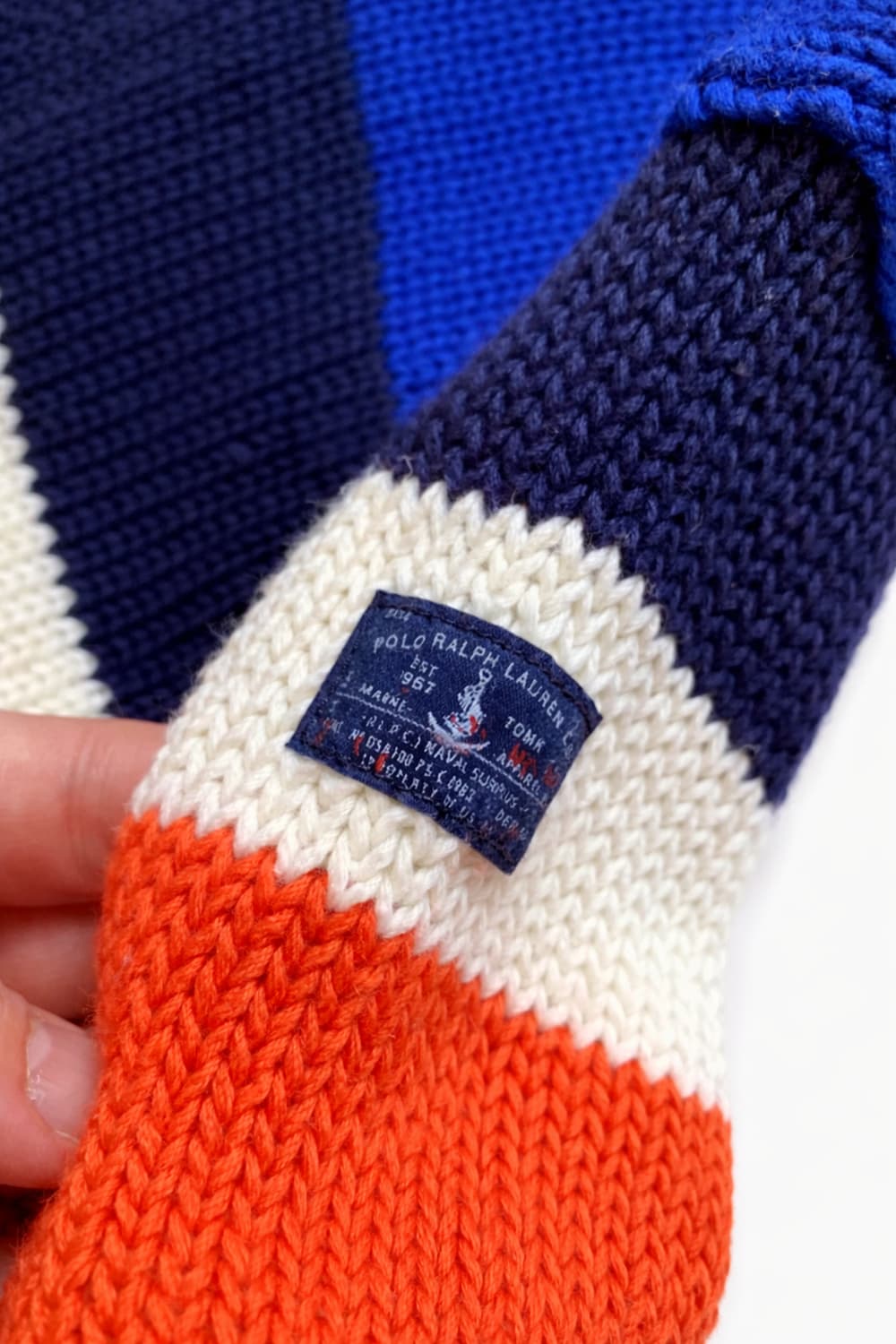 90s 폴로 랄프로렌 컬러블럭 스웨터 L 상품이미지6