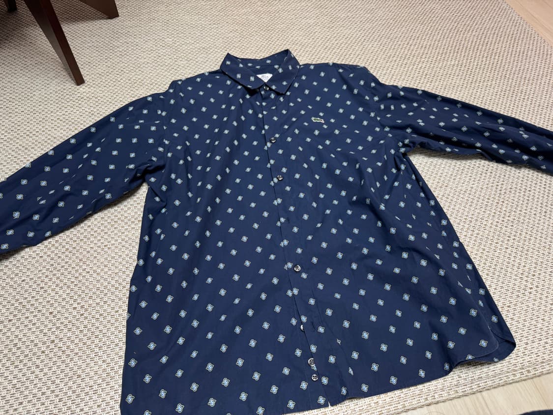 라코스테 페이즐리 포플린 셔츠 41사이즈 상품이미지1