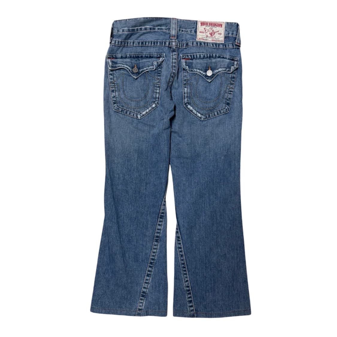 트루릴리전 플레어 조이 부츠컷 데미지워싱 연청 데님팬츠 상품이미지7