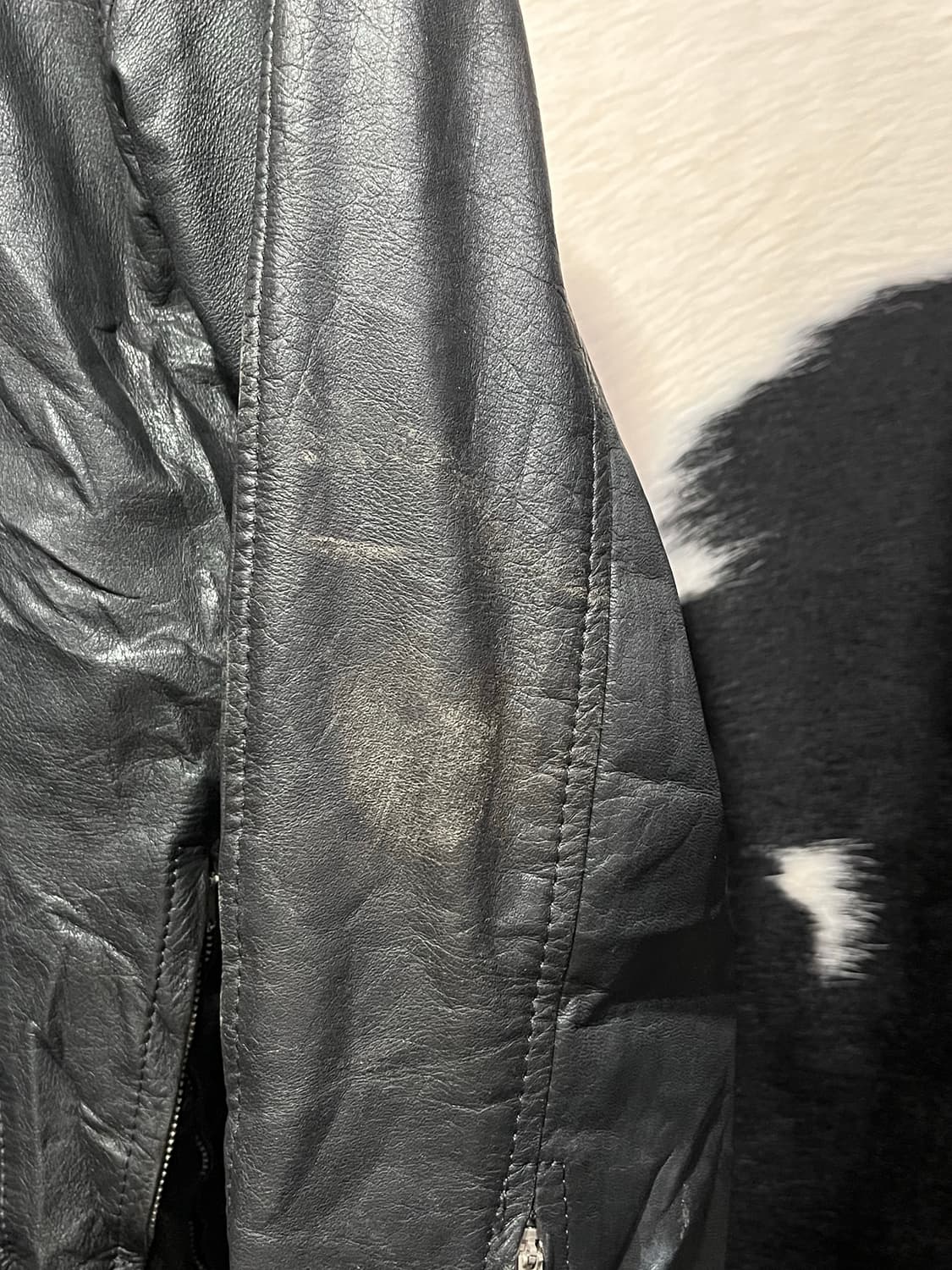 슬림핏 레더 자켓 상품이미지6