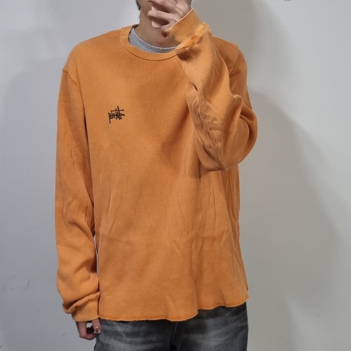 스투시 오렌지 와플 니트 상품이미지3