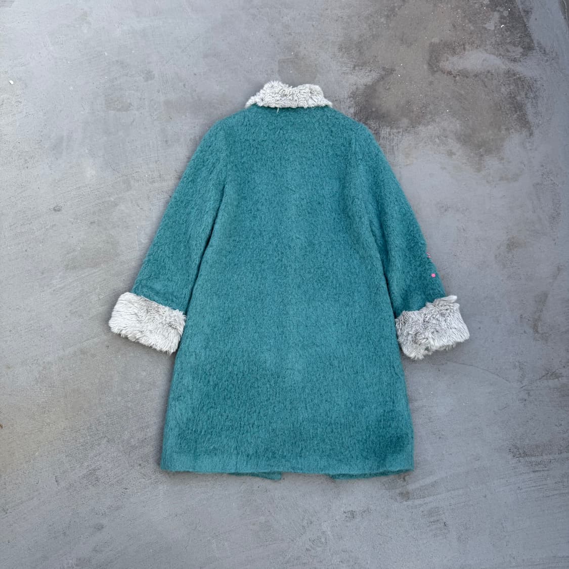 JOCOMOMOLA 민트 트리밍 퍼 코트 상품이미지7