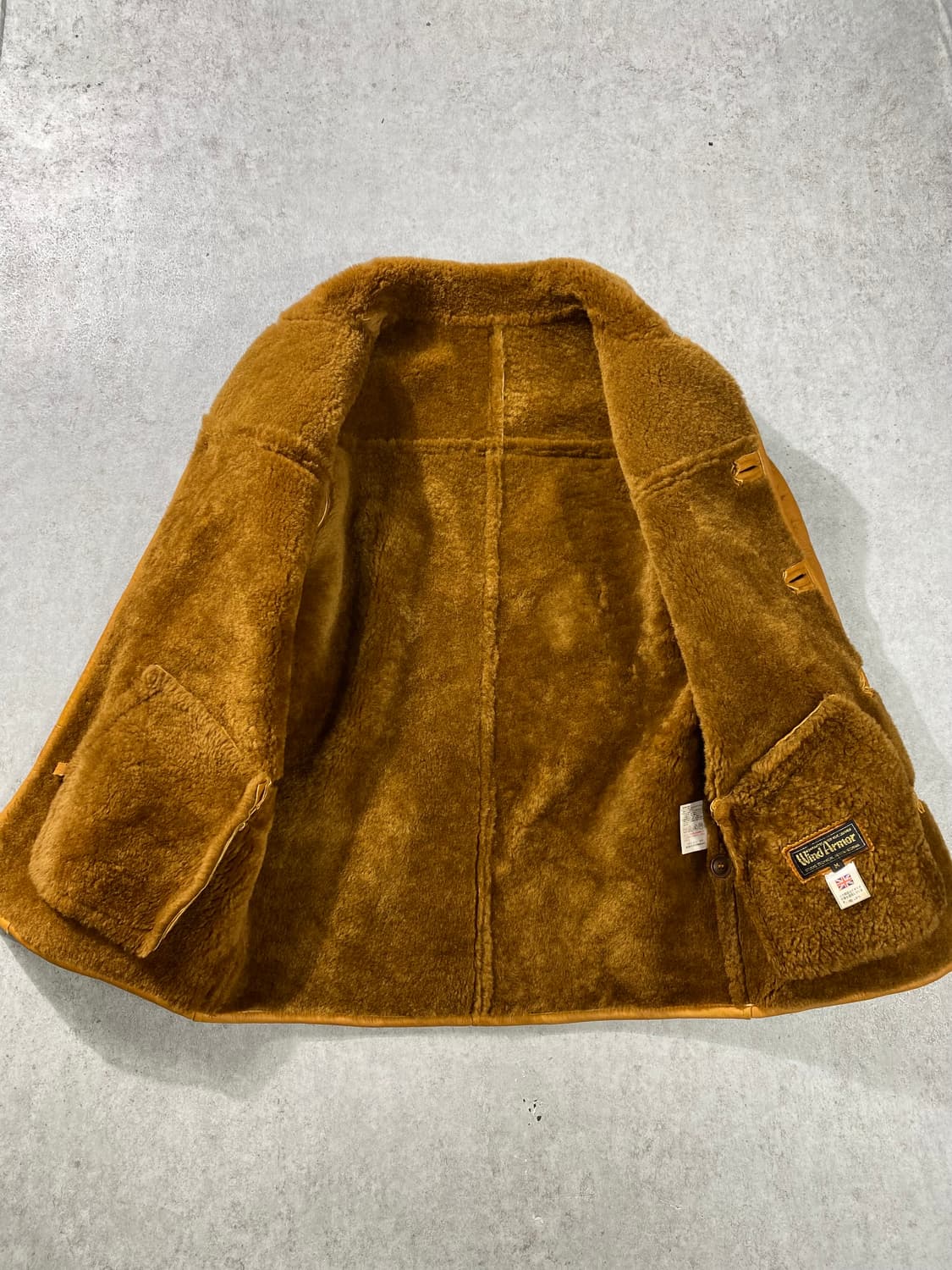 [M] 90s Wind Armor 윈드아머 리얼레더 시어링 카코트 상품이미지3