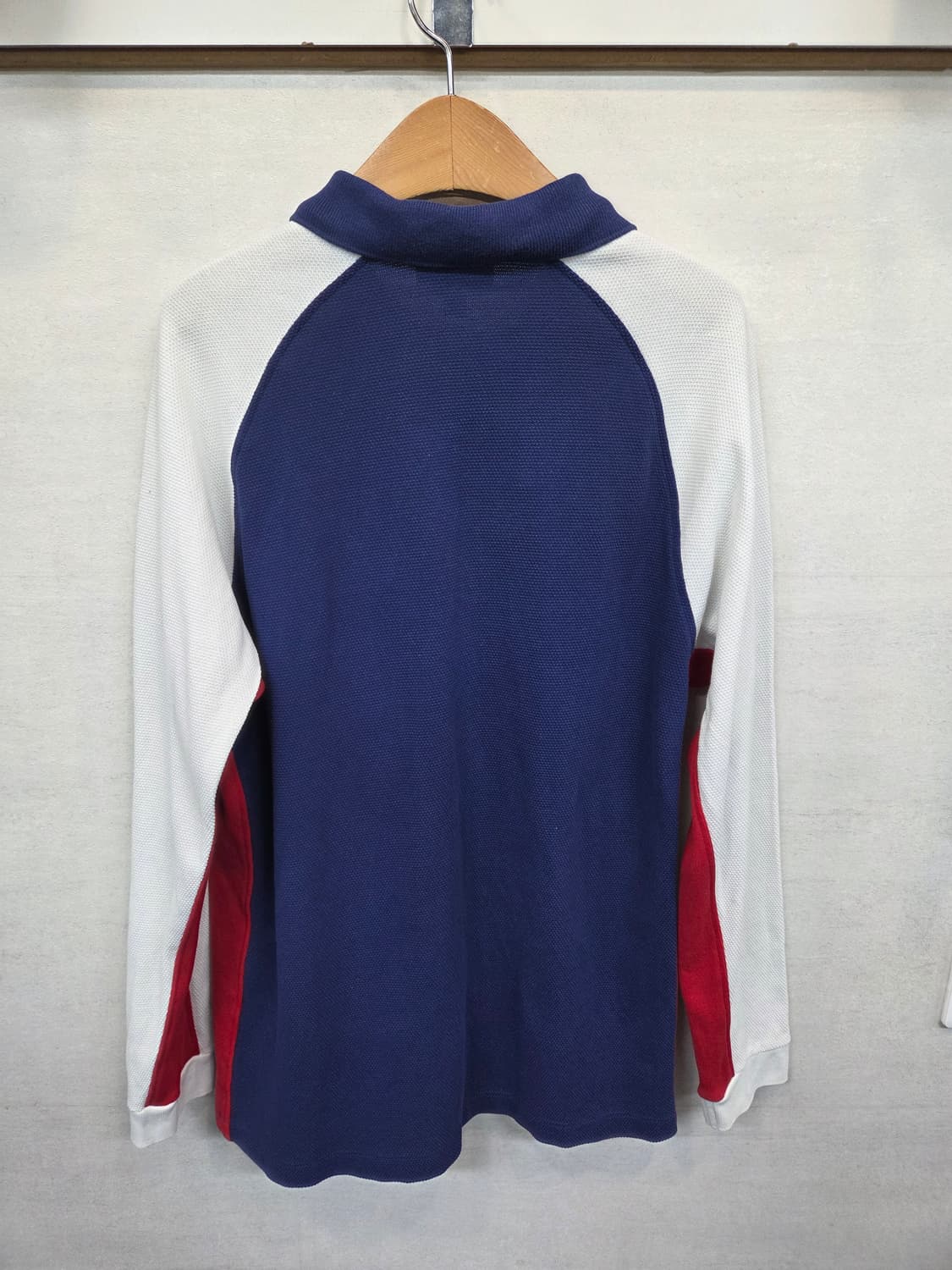 라코스테 빈티지 스펠아웃 컬러블록 럭비 카라긴팔 L 상품이미지2