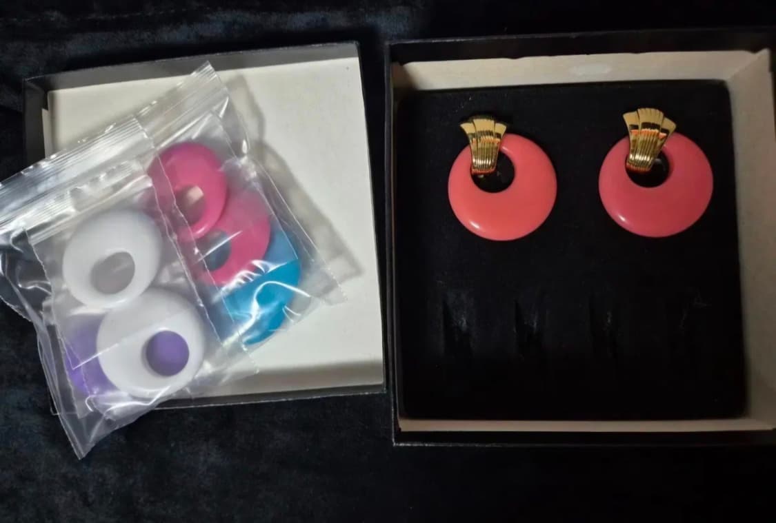 vintage )빈티지 1980년대 KJL 인터체인저블 귀걸이 상품이미지1