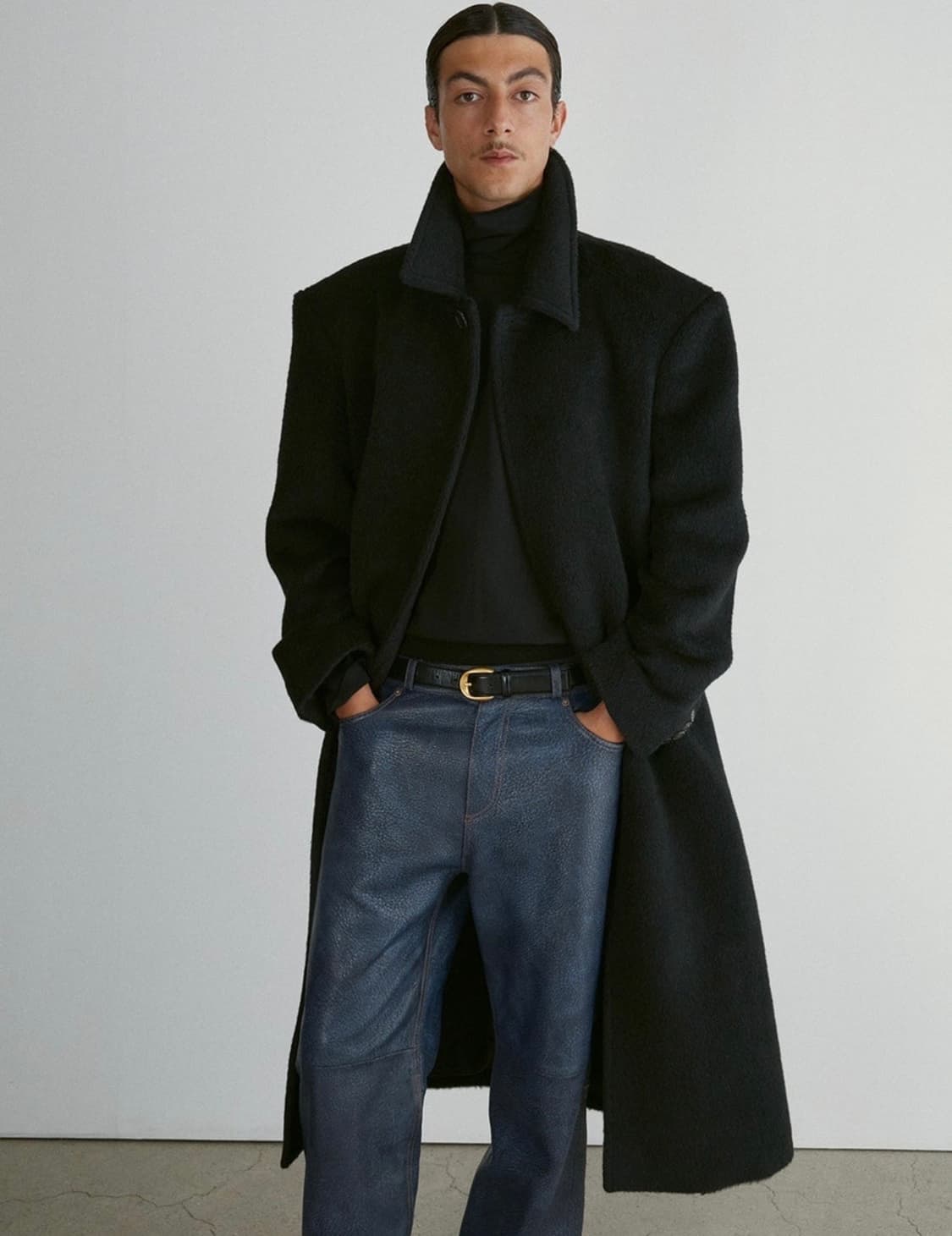 [S] 렉토 라마 울 코트 블랙 상품이미지1