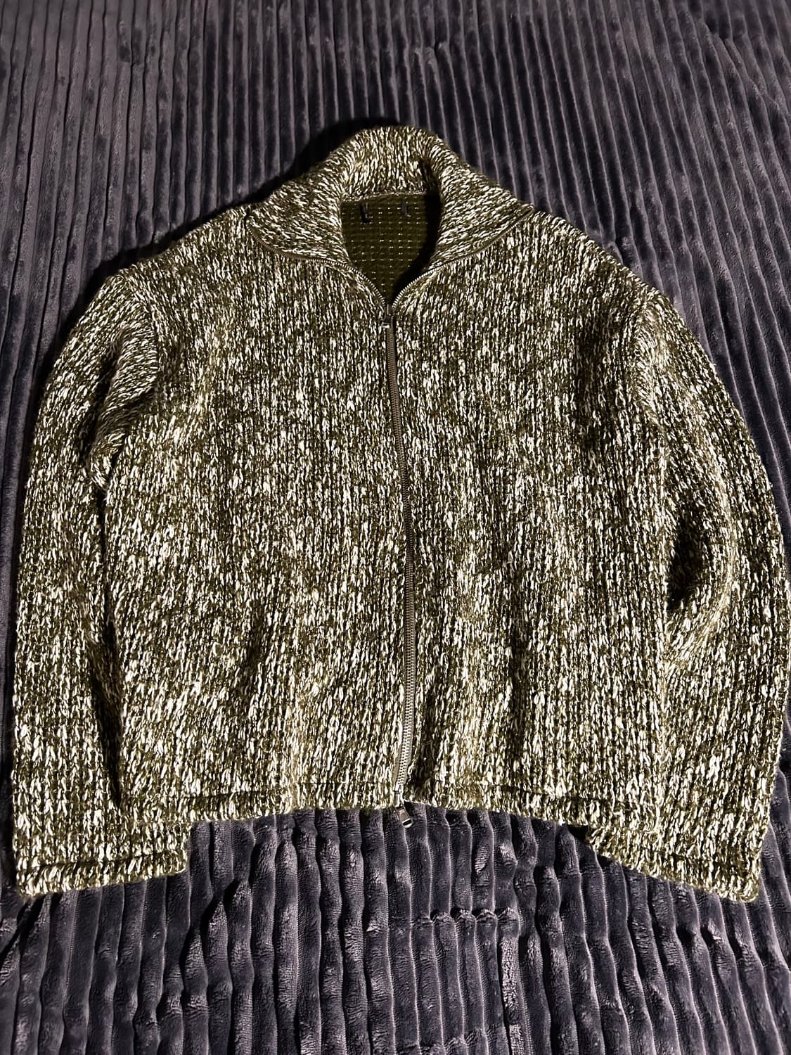 Crop Knit 2way Zip up Jacket 상품이미지2