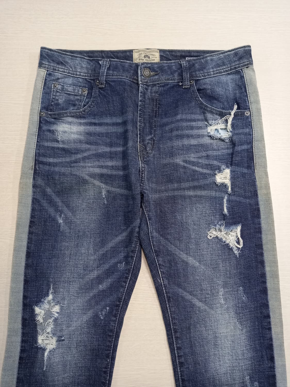 32 JMC JEANS 데미지워싱 스판 슬림일자 라인진 32-233 상품이미지3