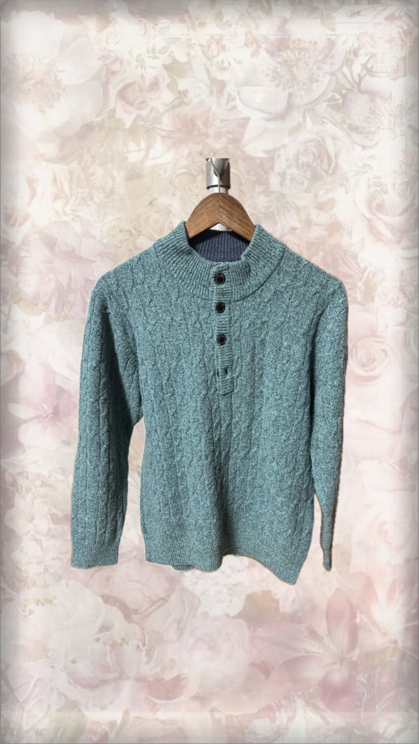 반집업 꽈배기 니트  상품이미지1