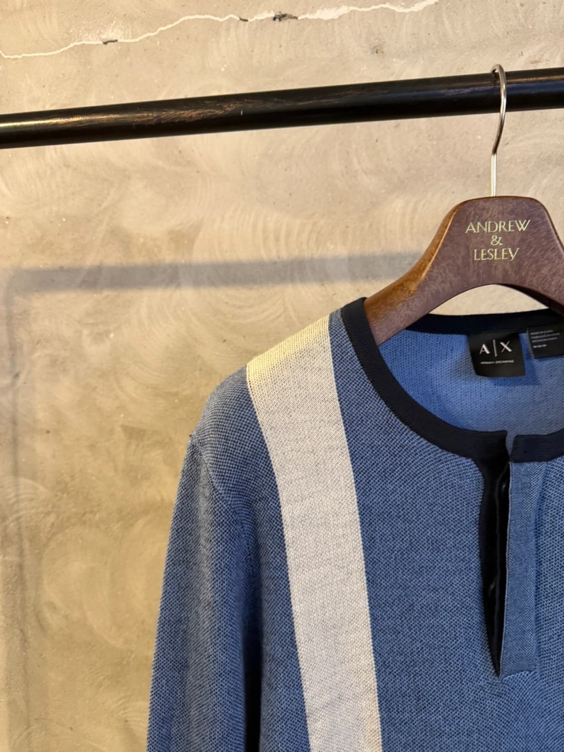 아르마니 익스체인지 헨리넥 니트 100 상품이미지2