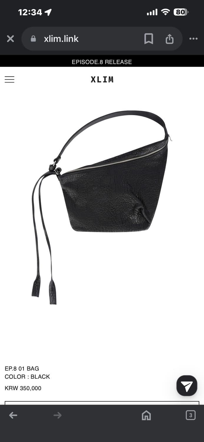 XLIM. ep. 8 01 bag black 상품이미지1