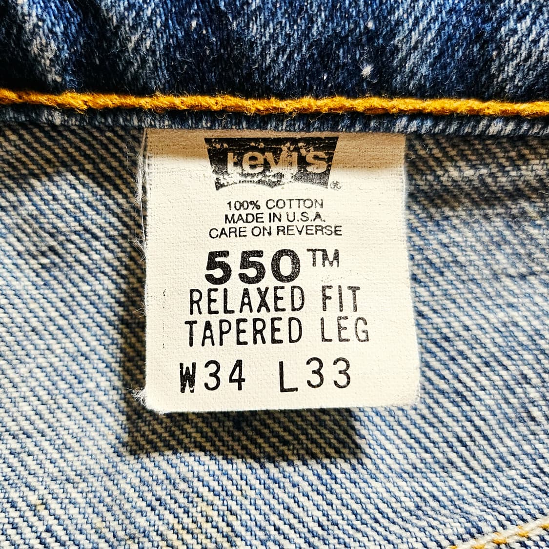 [34][리바이스]1997 USA 550™클래식 릴렉스핏 테이퍼드 데님 상품이미지8