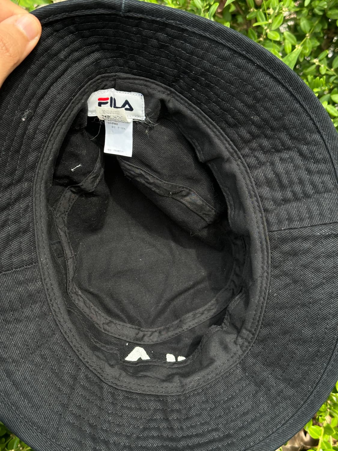 [M] FILA 휠라 로고 블랙 버킷햇 모자 상품이미지4