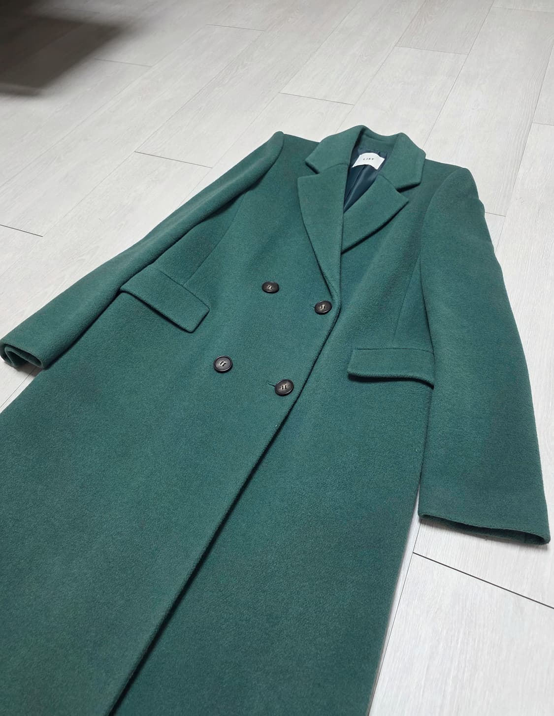 새상품급) 리스트 쉬즈미스 울 롱코트 민트컬러💚 상품이미지1