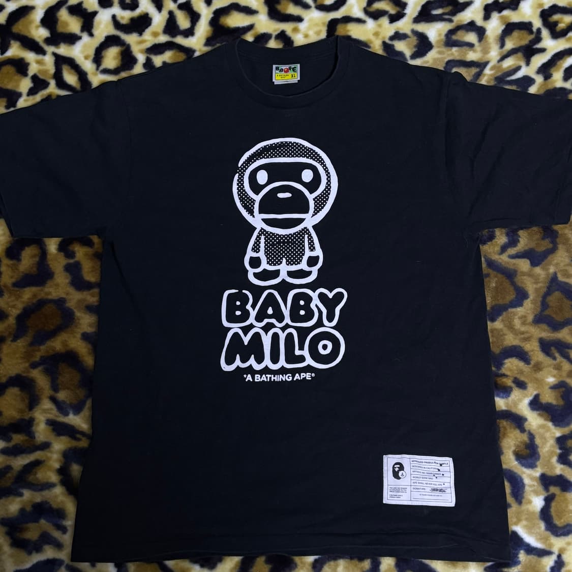 베이프 조슈아 비데스 베이비 마일로 반팔 티셔츠 블랙 상품이미지1