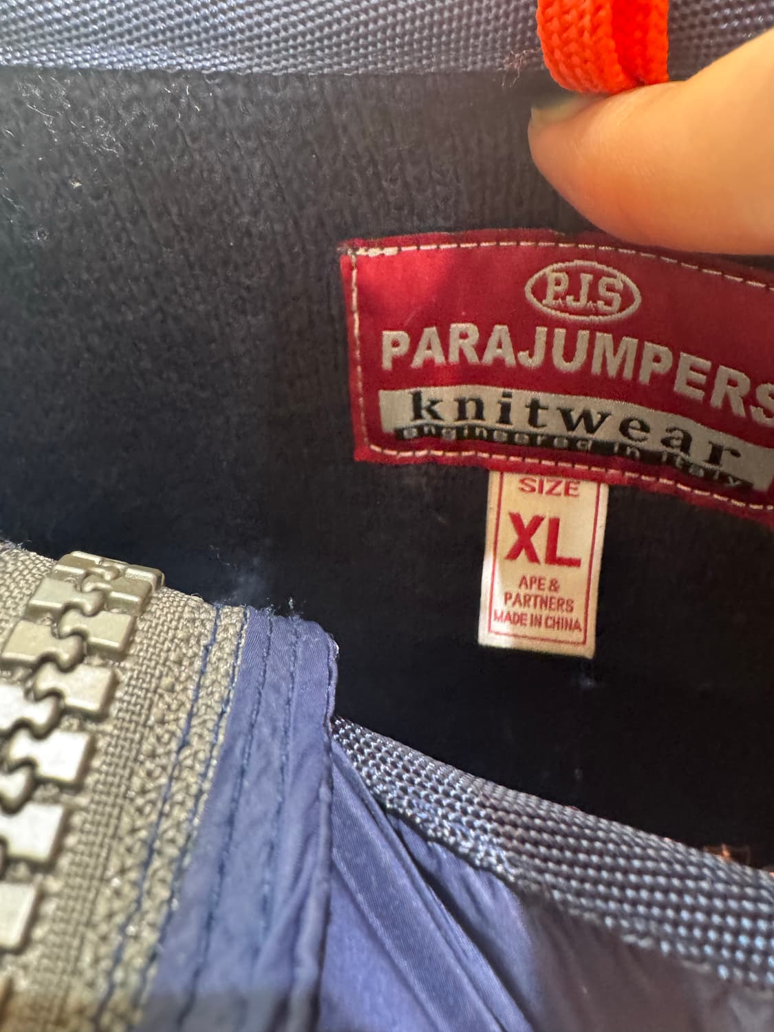 파라점퍼스 여성 니트 패딩 XL 네이비 상품이미지3