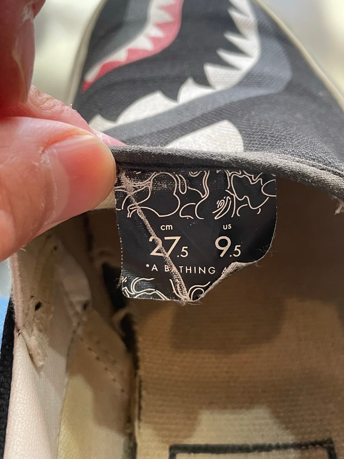 Bape WGM Shark Slip-On made in japan 275 상품이미지9