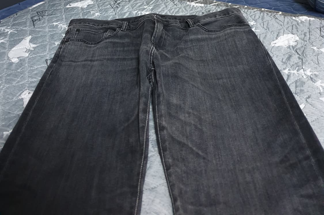 유니클로 진스 워싱 데님팬츠 흑청 (40) 상품이미지2