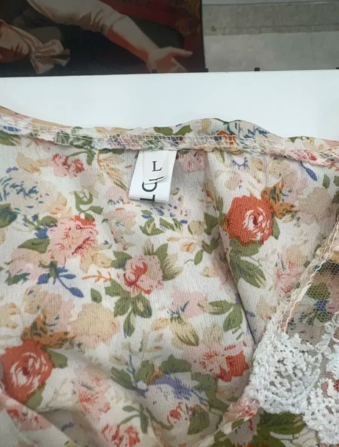 vtg 플라워 레이스 카라 빈티지 롱 원피스 상품이미지3