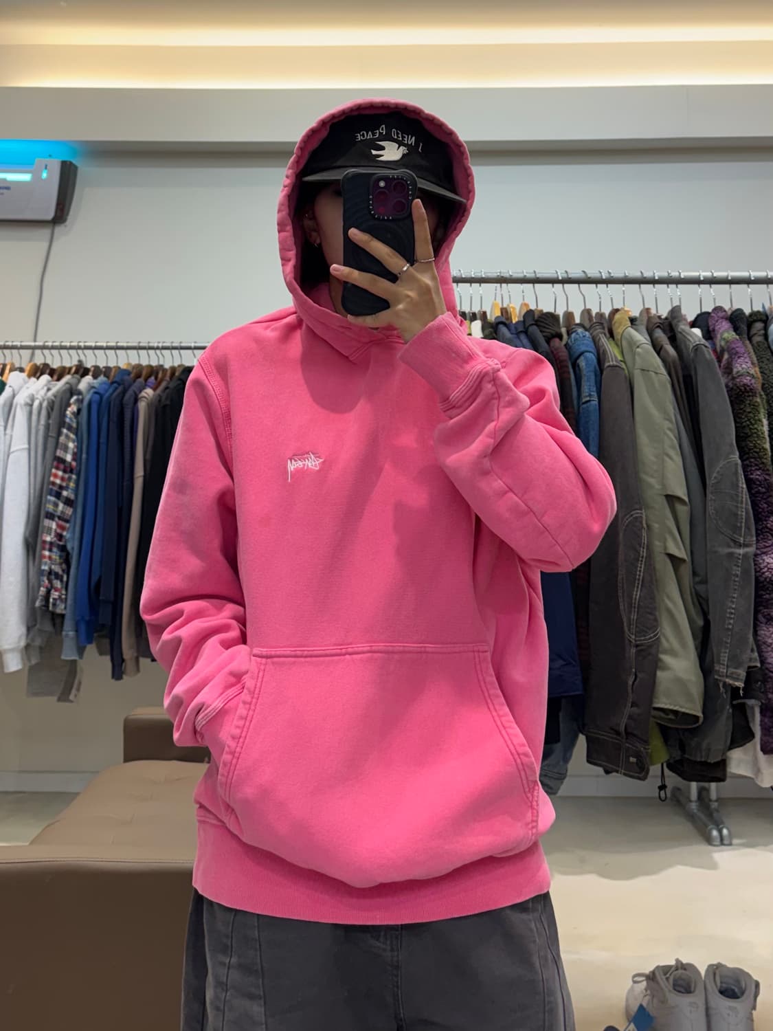 스투시 오버다이드 스톡 로고 후드 상품이미지5