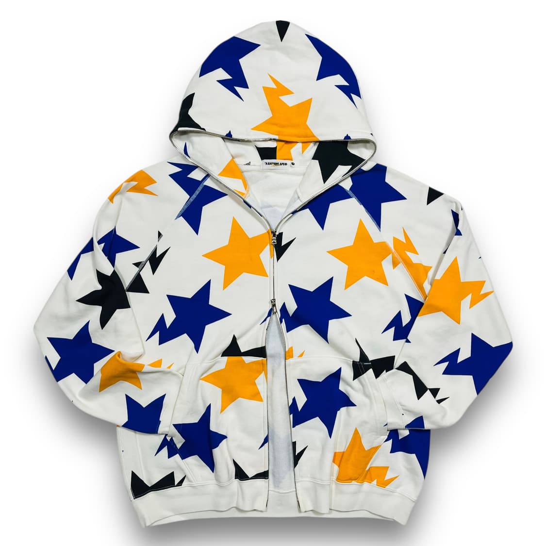 베이프 OG 멀티 스타 투웨이 화이트 후디 집업 상품이미지2