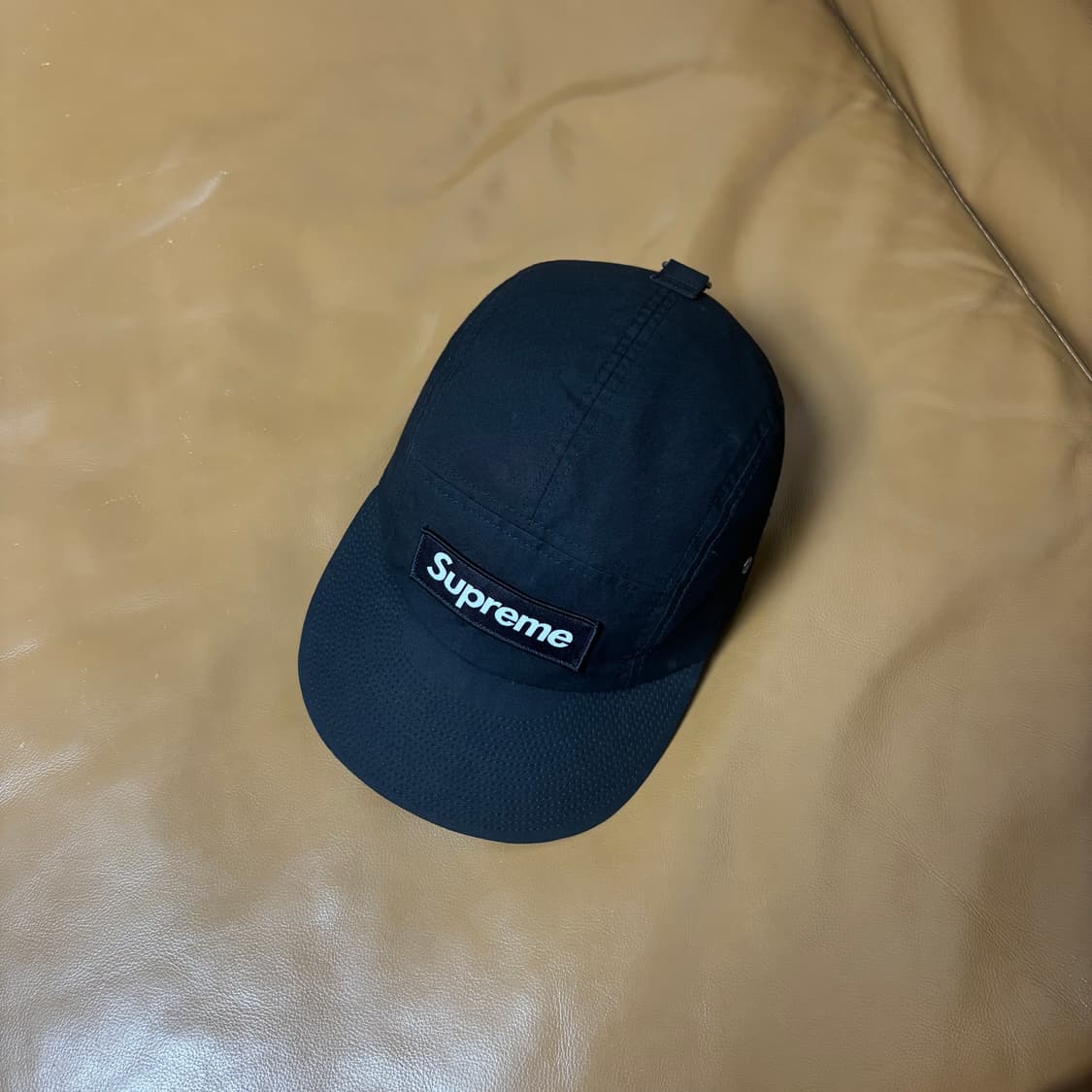 Supreme 슈프림 23fw 왁스드 코튼 블랙 캠프캡 모자 Black 상품이미지5