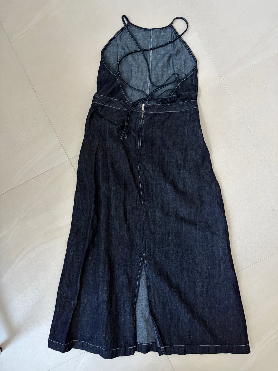 다이애그널 X 마리떼프랑소와저버 데님 원피스 상품이미지2