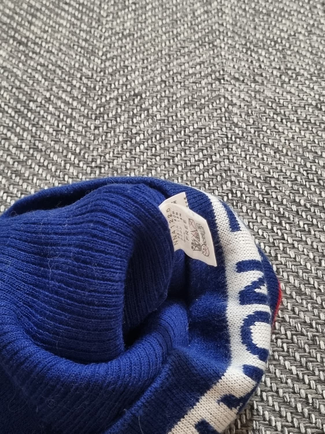 The North Face — 블루 아가일 패턴 폼폼 비니 상품이미지3