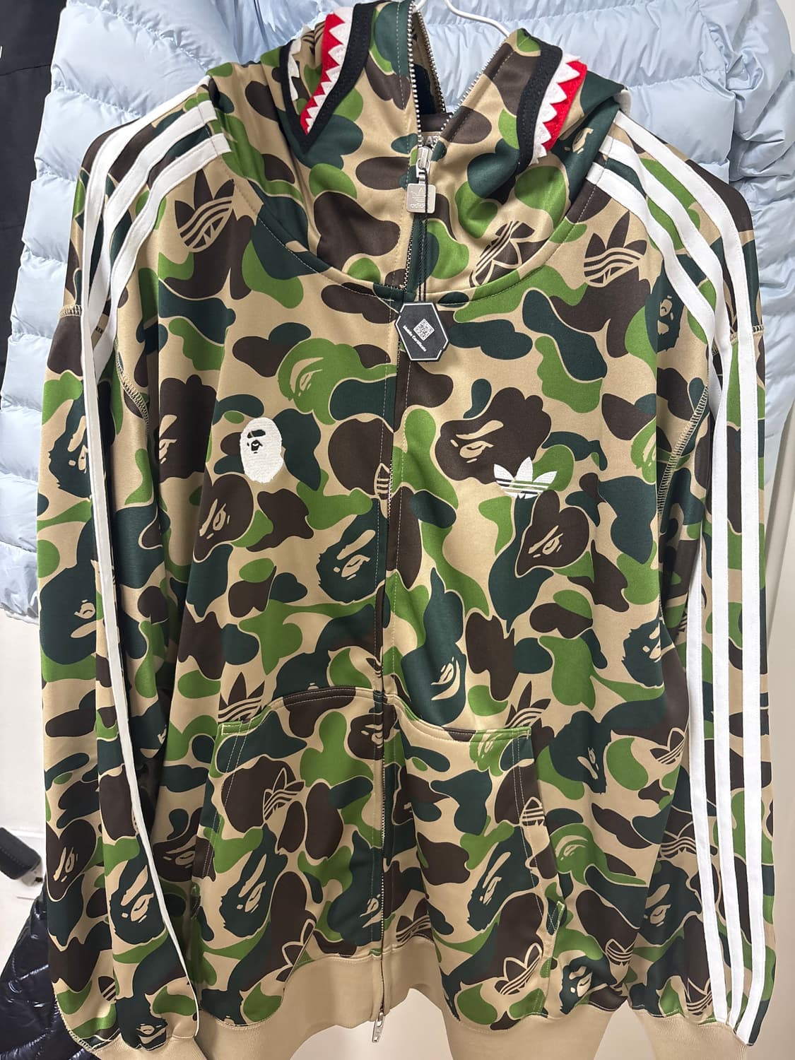 아디다스 베이프 샤크 후드집업 L 상품이미지3