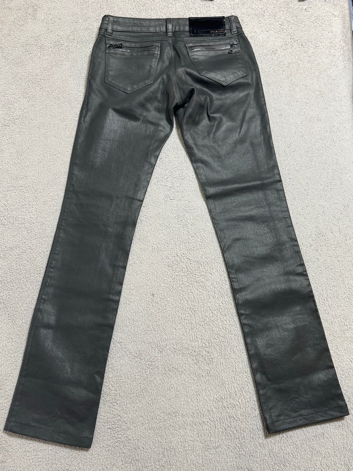 국내유일 PRADA 프라다 블랙진 코팅진 데님 팬츠 25-26 릭오웬  상품이미지3