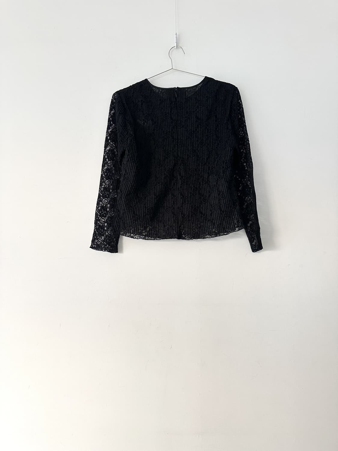 Embroidery see through top / black 상품이미지3