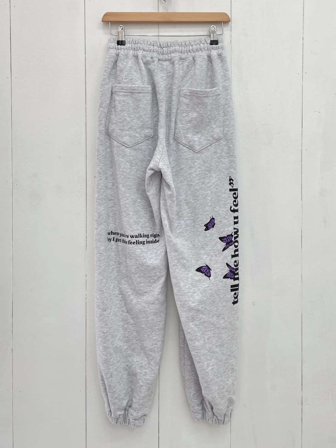 텔미하우유필 나비 레터링 후드 집업 & 조거팬츠 트레이닝 셋업 상품이미지9