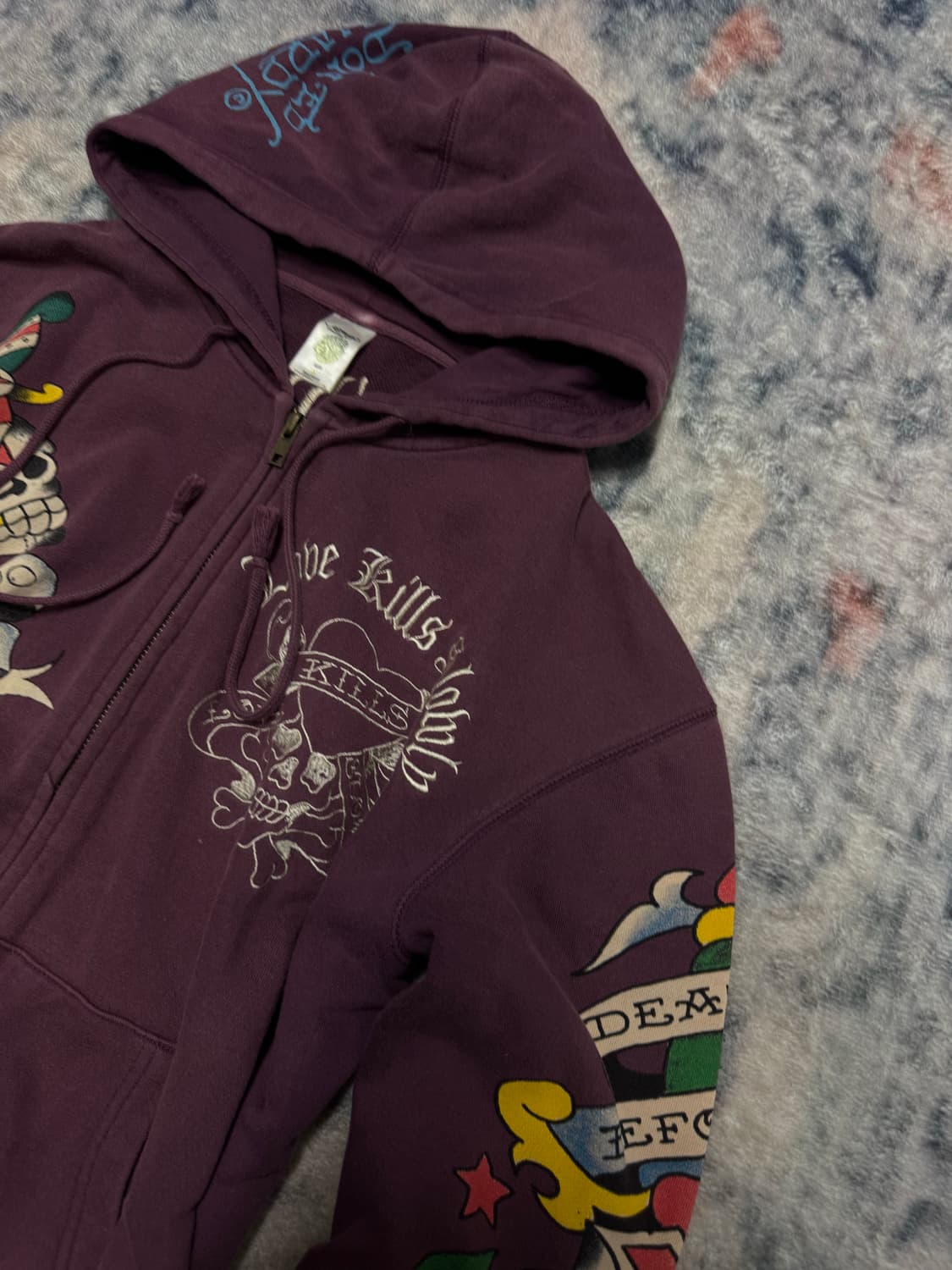 Ed hardy 00s embroid tatto hoodie 상품이미지4