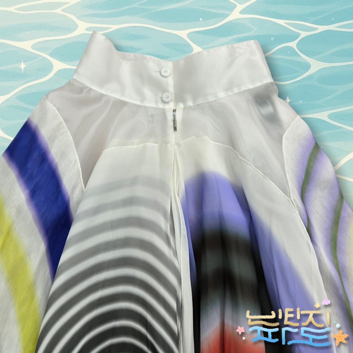  38 FENDI 08SS 칼라거펠트 컬렉션 실크 플레어 스커트 상품이미지5