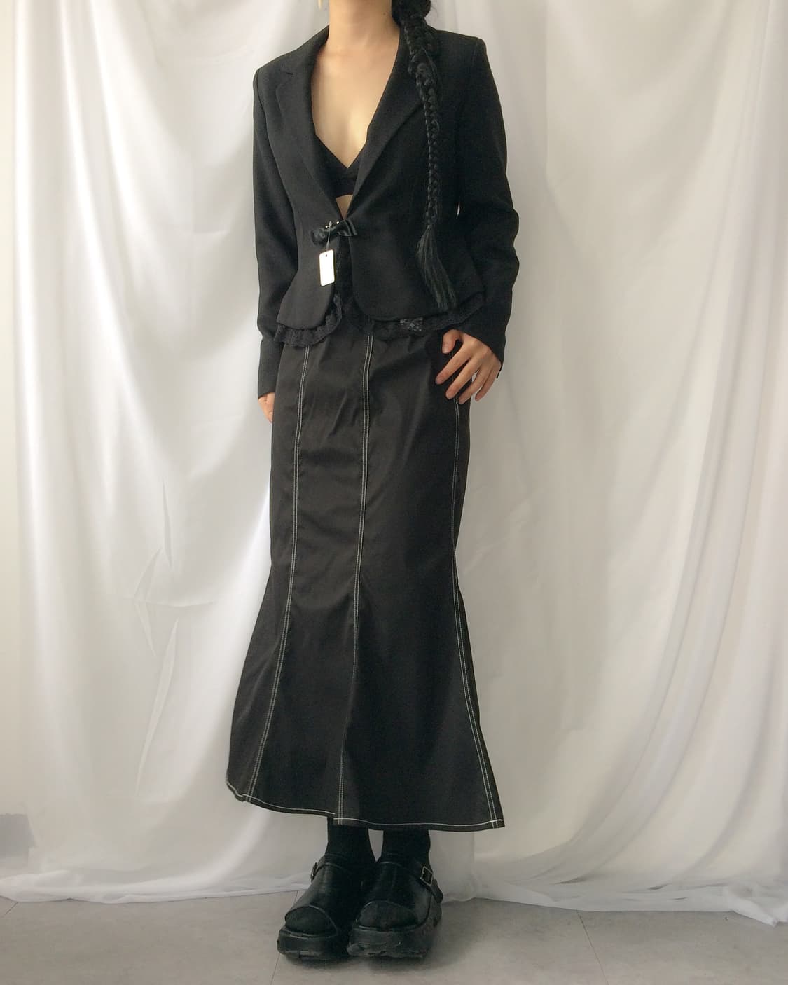 lace trimming ribbon point jacket 상품이미지7