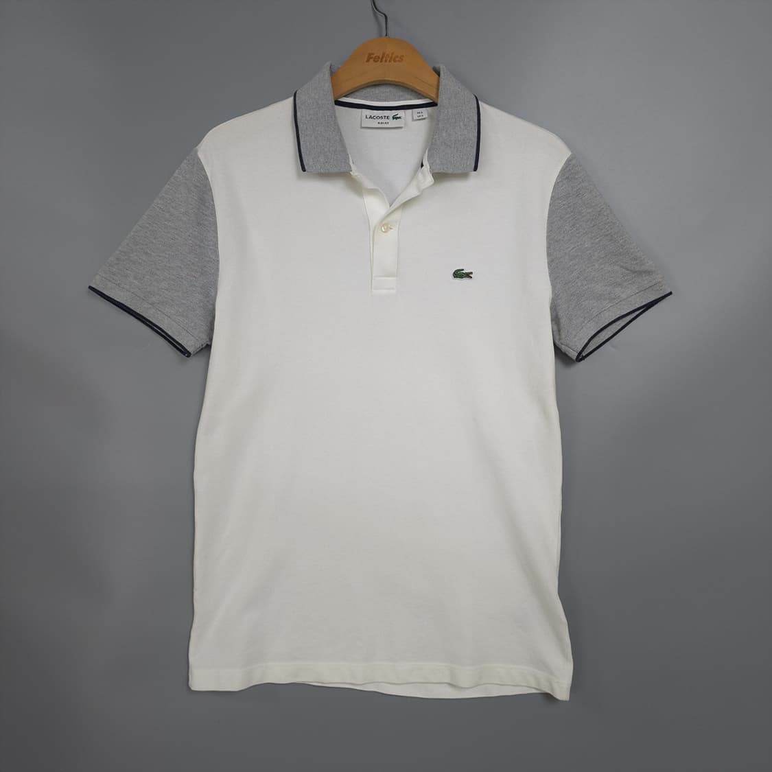 남성용 라코스테 Lacoste 슬림핏 배색 카라 반팔티 95 상품이미지1