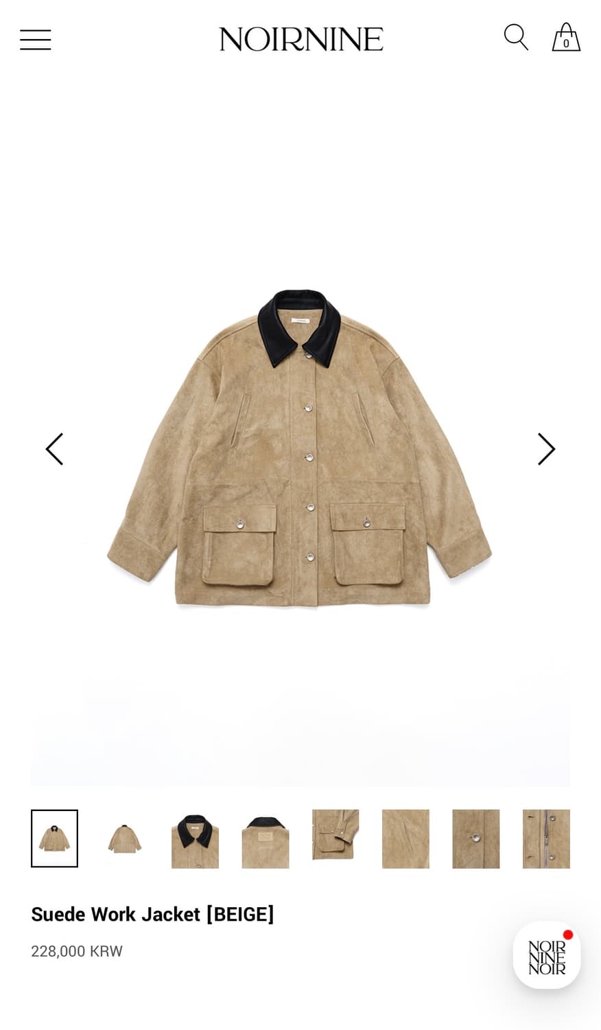 누아르나인 스웨이드 워크 자켓 상품이미지1