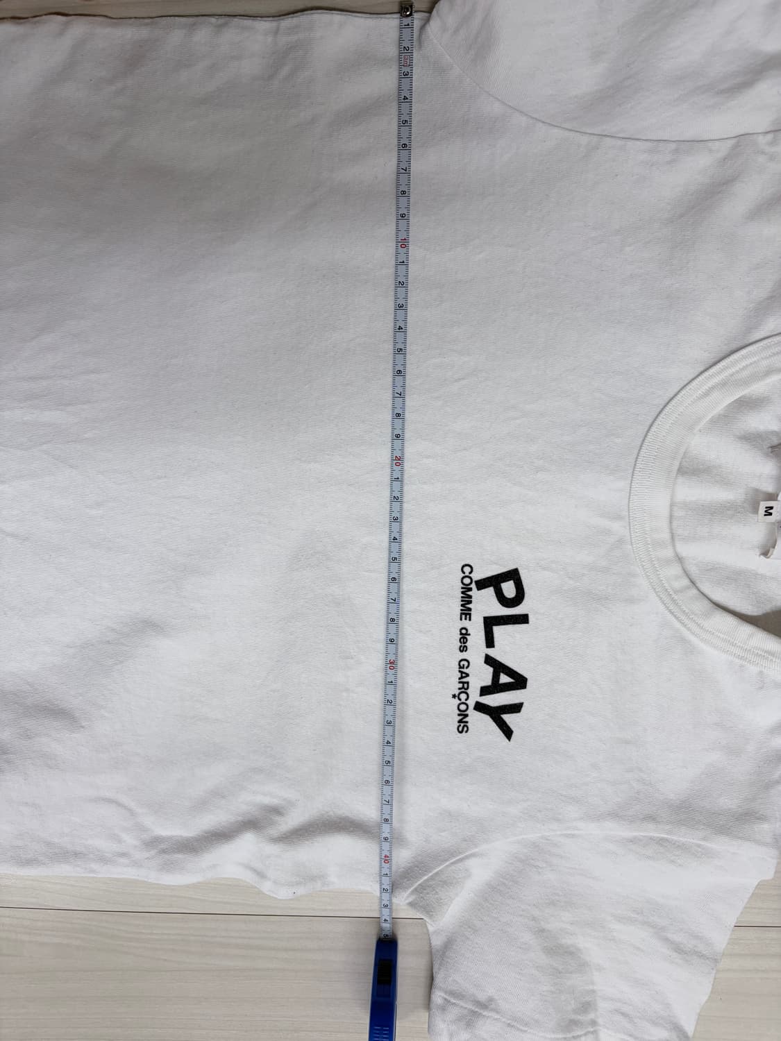 꼼데가르송 PLAY 흰색 반팔 티셔츠 상품이미지4