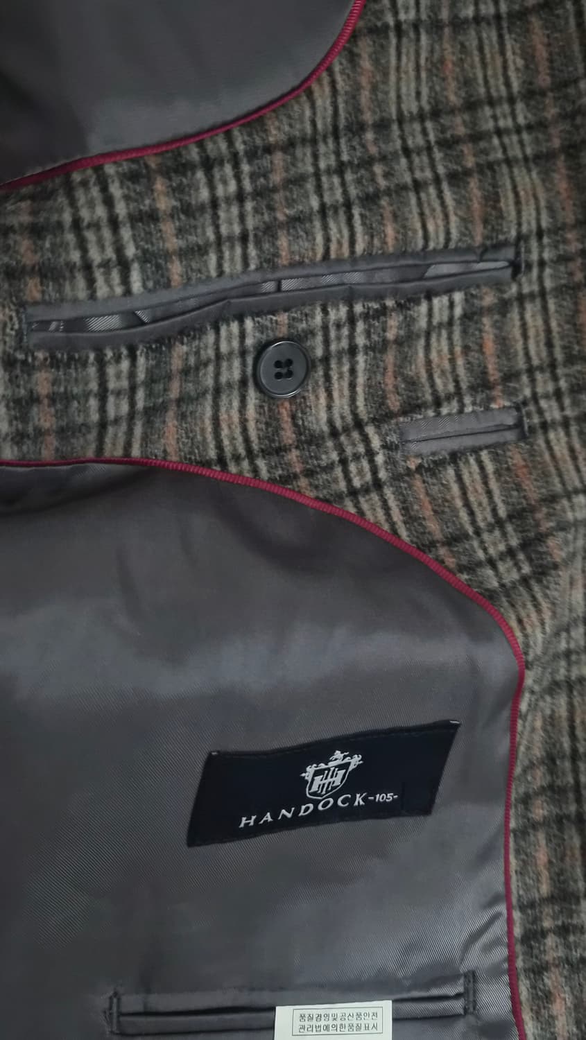 울 체크 정장자켓 판매합니다 상품이미지5