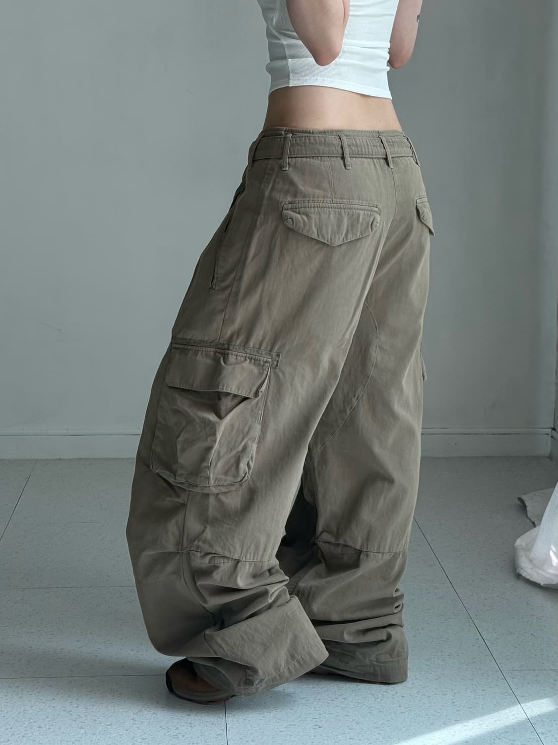 폴리테루 벨티드 카고 팬츠 상품이미지3