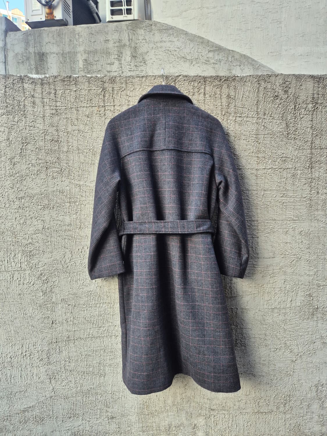 런던버스 울 체크 롱 코트입니다 - F 상품이미지2