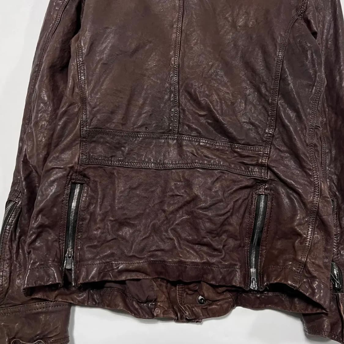 빈티지 디스트레스드 레더자켓 상품이미지4