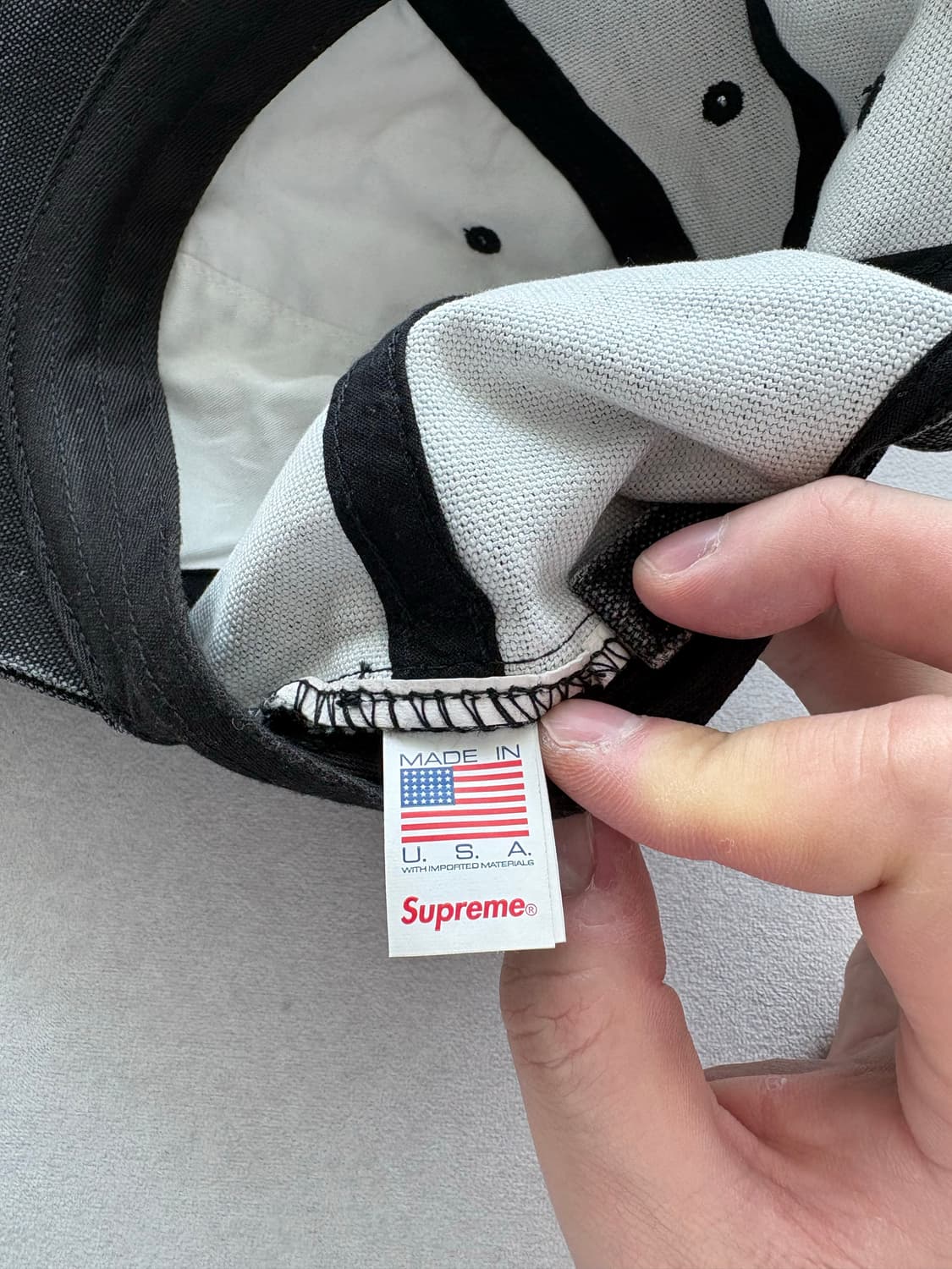 슈프림 정품 fw24 피그먼트 캔버스 블랙 s로고 캡 상품이미지5