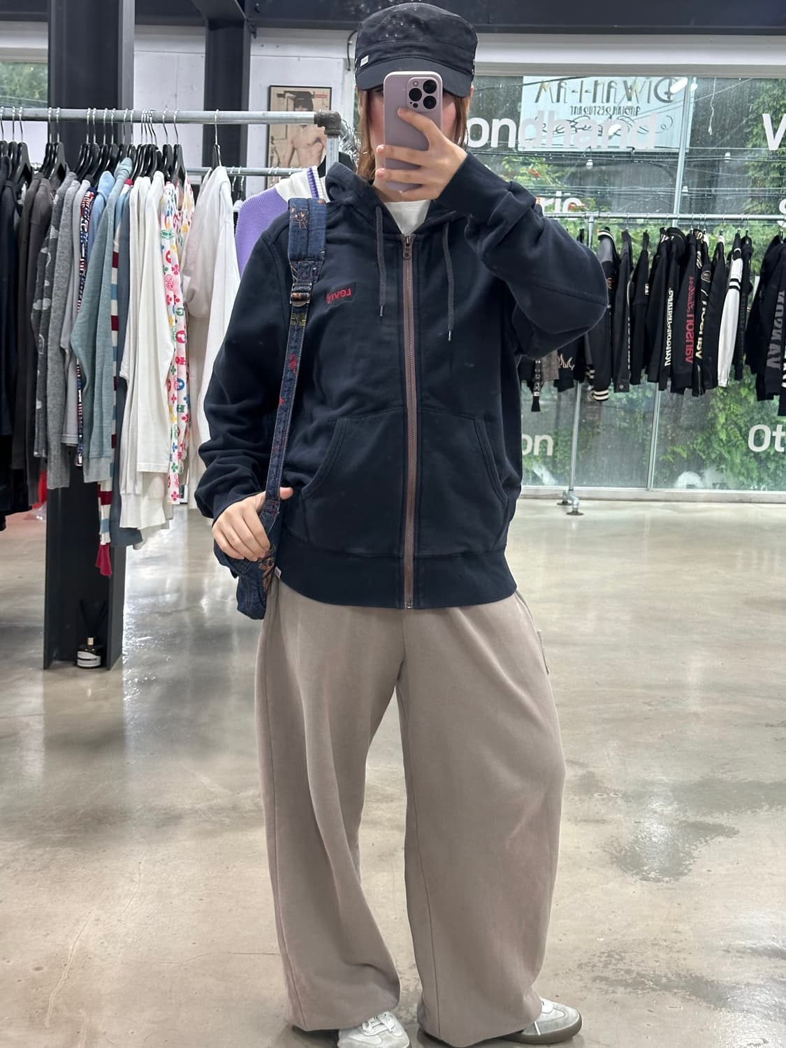 리바이스 자수로고 보더 후드집업 자켓 상품이미지3