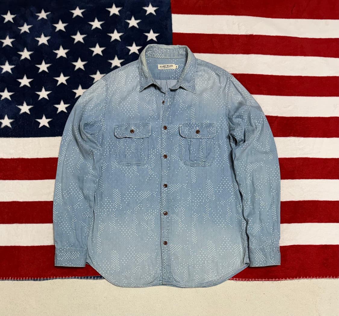 아비렉스 타입블루 패턴데님셔츠 Avirex Type blue shirt 상품이미지1