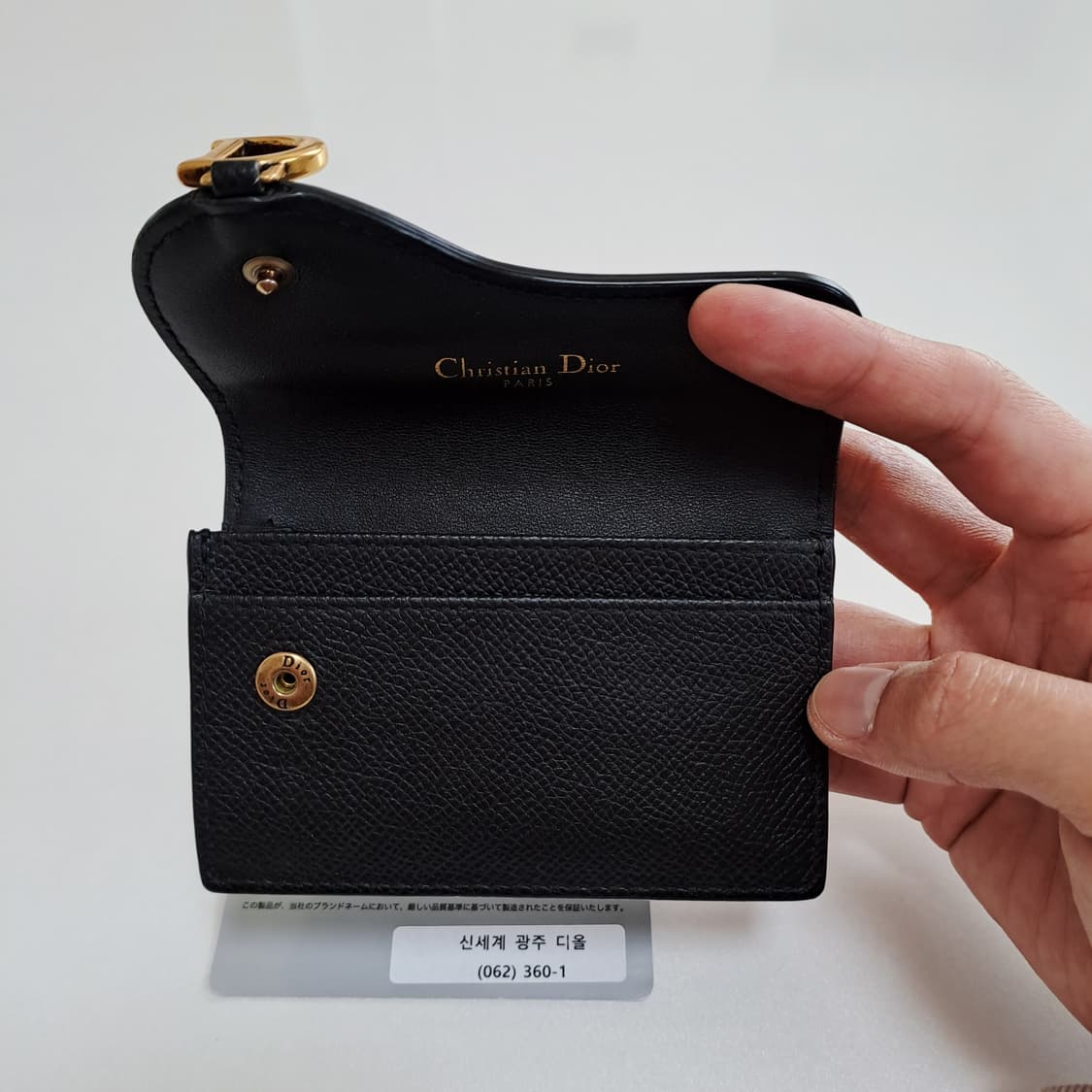 [100%/정품] 디올 새들 블룸 카드지갑 블랙, 디올지갑,디올카드지갑 상품이미지3