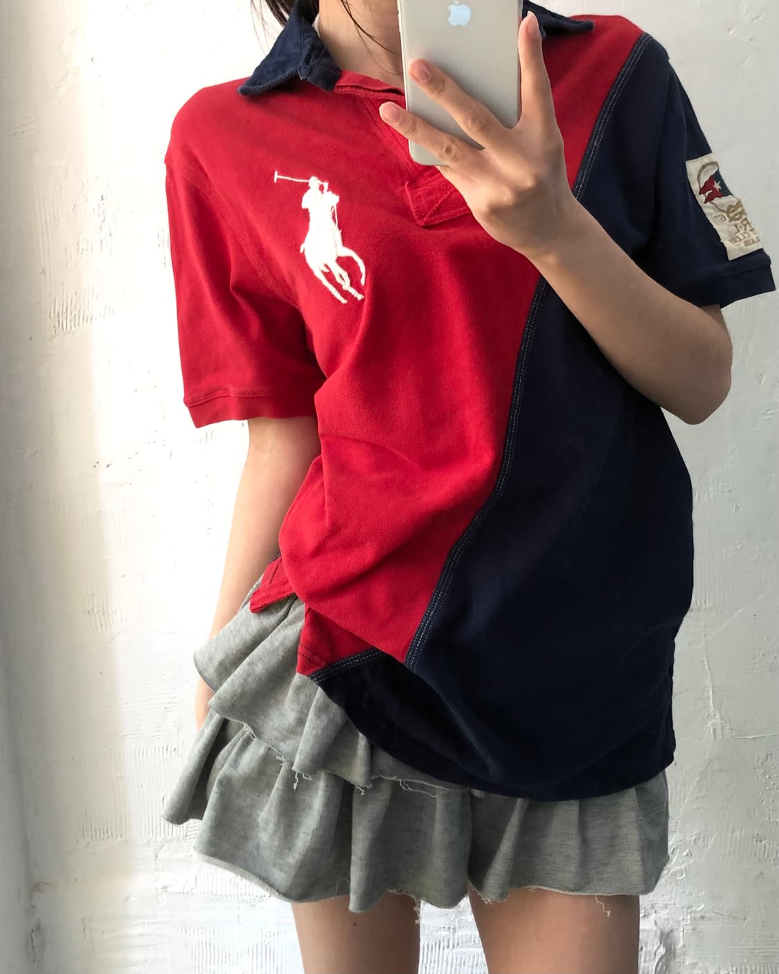 Polo 폴로 랄프로렌 빅포니 사선배색 커스텀핏 패치 PK 카라티셔츠 상품이미지1